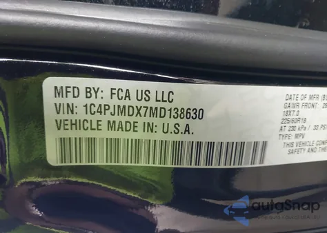 2021 Jeep Cherokee Limited 4X4 из США, поврежденный, VIN 1C4PJMDX7MD138630